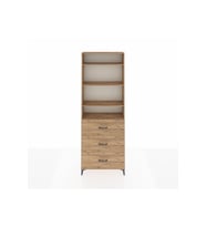 Arges Dolap 4 Raflı 3 Çekmeceli 88x30x243 Çam-Çam
