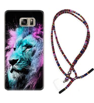 Samsung S7 Edge S20 Fe Plus Ultra S21 S22 Kılıf Boyun Asklı Rasta Silikon Pink Blue Leon 1603