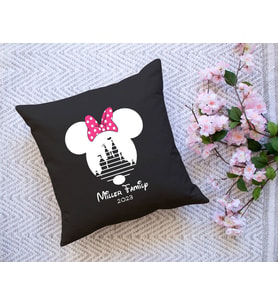 BK Gift Kişiye Özel Disney Tasarımlı Premium Kumaş Siyah Kırlent Yastık, Ev Hediyesi, Ev Dekorasyonu, Dekoratif Hediye-4