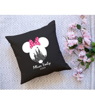 BK Gift Kişiye Özel Disney Tasarımlı Premium Kumaş Siyah Kırlent Yastık, Ev Hediyesi, Ev Dekorasyonu, Dekoratif Hediye-4