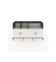 Kronos Konsol 6 Raflı 4 Kapaklı 176x59x99 Antrasit-Aytaşı