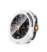 Samsung Galaxy Watch 8 Uyumlu Classic 46mm Sert PC Kasa ve Ekran Koruyucu Zore Watch Gard 39 (Gümüş)