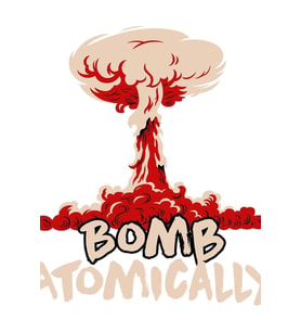 Bomba Atomik Tablo Ahşap Poster Dekoratif