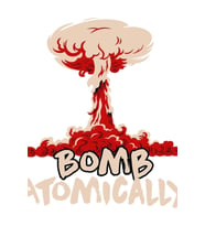Bomba Atomik Tablo Ahşap Poster Dekoratif