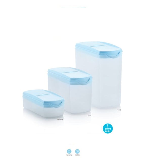 Tupperware Oval Dizayn 3 Lü Set Oval