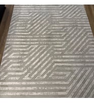 İpek Halı Gaspara 14876 A.Gri - Krem Modern Salon Halısı (A.GRI-BEYAZ)