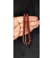 ÇUBUK KEHRİBAR TESBİH KAHVERENGİ RENK KÜRE KESİM  T-393 (Çok Renkli)