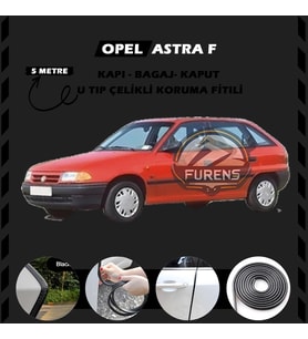 Opel Astra F Oto Araç Kapı Koruma Fitili 5metre Parlak Siyah Renk