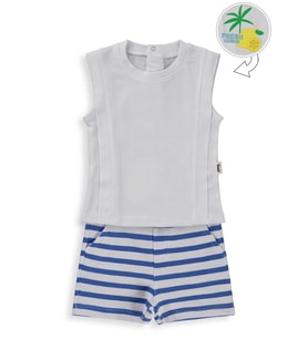 Civil Baby Fresh Lemon Baskılı 6-18 Ay Takım - Mavi