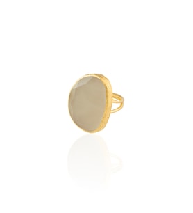 Kadir Jewellery 22 Ayar Altın Kaplama Kadın Fosil Taşlı Yüzük