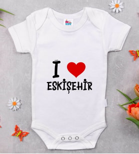 BK Kids I Love Eskişehir Tasarımlı Bebek Body Zıbın - Model 1