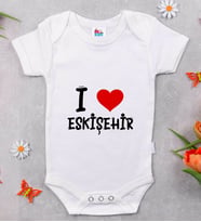 BK Kids I Love Eskişehir Tasarımlı Bebek Body Zıbın - Model 1