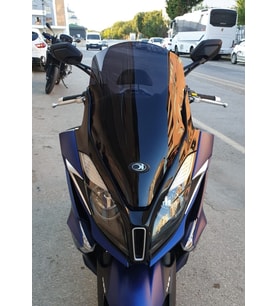 MOTOCAM Kymco Downtown 250i Ön Cam 2016-2026-2026 Model 61cm Siyah Renkli 4mm ORİJİNAL BOYLU