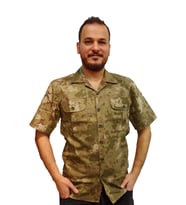 Kamuflaj Kısa Kol Gömlek Yazlık (Yeşil)
