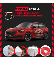 Skoda Scala Oto Araç Kapı Koruma Fitili 5metre Parlak Kırmızı Renk