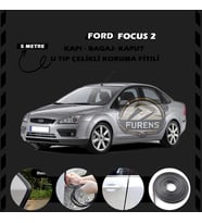 Ford Focus 2 Oto Araç Kapı Koruma Fitili 5metre Parlak Siyah Renk