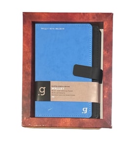 GIPTA WALLET İPLİK DİKİŞLİ SERT DERİ KAPAK A5 96YP. KUTULU ÇİZGİLİ DEFTER 8517 - TEKLİ