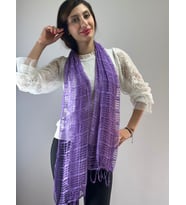 TRİKO FİLE KADIN FULAR ŞAL 180X60 CM (Mor)