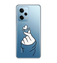 Redmi Note 12 Pro 5G Uyumlu Kalp Desenli Şeffaf Telefon Kılıfı