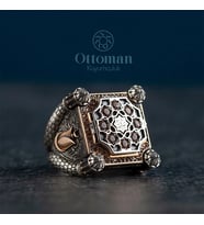 Teslimiyet Model Gümüş Erkek Yüzük