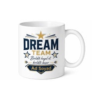 İsme Özel Dream Team Yazılı Kupa Bardak Özel Tasarım Hediye