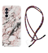 Huawei Nova Y70 Y90 Nova 9 SE  Kılıf Boyun Asklı Rasta Silikon Colorfull Marble 2 1389