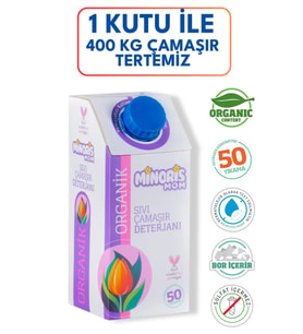 MOM Organik Sıvı Çamaşır Deterjanı 1 Lt 50 Yıkama
