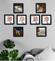 Kişiye Özel Fotoğraflı HOME Yazılı Sök-Tak 8 Adet Masaüstü Ve Duvar Çerçeve Seti