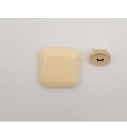 Angel Çanta Aksesuar 3.5 cm Kare Akrilikli Krem Renk Light Gold Mıknatıslı Kilit