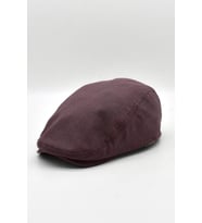 Erkek Dokulu London Kasket Bordo Flat Cap Şapka