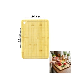 26X36X1.8CM AHŞAP BAMBU KESİM PANOSU - KESME TAHTASI (5668)