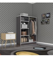 Kenzlife giysi dolabı taci 120*090*30 gri gardırop
