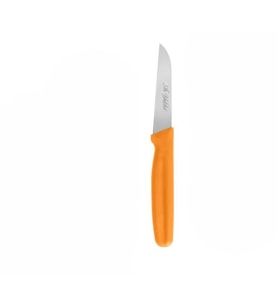 Basic Küt Ağızlı Sebze Meyve Bıçağı 8cm metalıça , 18cm komple ölçü , 1 ad Turuncu