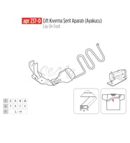 Çift Kıvırma Şerit Apara(Ayak Ucu)45x12mm/APR 237-D
