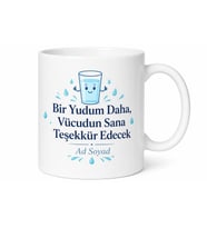 Su İçmeyi Hep Unutanlara Sağlıklı Yaşam Hatırlatıcı Kupa Bardak Hediye
