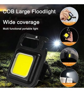 Çok Fonksiyonlu 500 Lümen Şarj Edilebilir COB LED Anahtarlık El Feneri