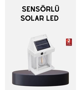 Solar Sensörlü Dış Mekan Lamba 3 Işık Modlu ve IP65 Dayanıklı