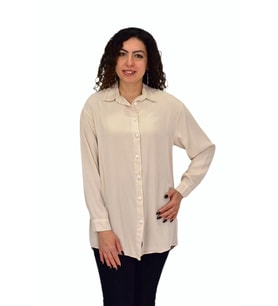 Kadın Uzun Kol Gömlek BGL-ST04647 (Taş)