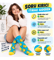 Giyim Renkli Civciv Desenli Unisex Soket Çorap Yumuşak, Esnek Ve Konforlu Günlük Kullanım 6'lı Set