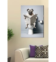 KOMİK WC TUVALET MİZAH KÖPEK BANYO WC DUVAR DEKARASYON SÜSÜ ÖLÇÜ SEÇİNİZ :) (Çok Renkli)