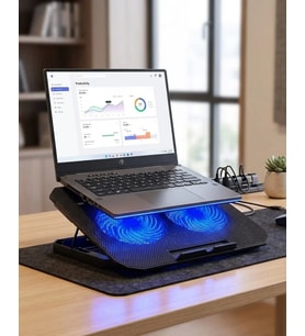 Notebook Soğutucu Fanlı Stand USB Portlu 8 Kademe Laptop Sehpası