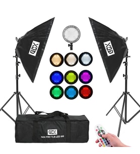 Gdx Pro TLB-500 RGB İkili Set - Fotoğraf & Video Çekim Işığı (Dimmerli)