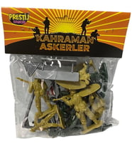 Oyuncak Asker Seti Poşetli 20 Parça 16 Asker 4 Aksesuarlı
