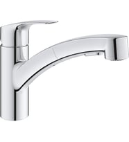 Grohe 30306001 Eurosmart Tek Saplı Çift Püskürtme Çıkarılabilir Mutfak Bataryası, Yıldız Işığı Krom (Çok Renkli)