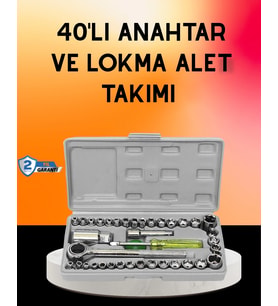 40 Parça Cırcır Lokma Anahtar Seti Profesyonel Kullanım