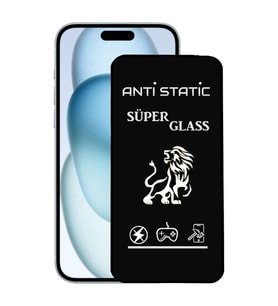 Apple iPhone 15 Uyumlu Plus Anti Static Toz Tutmaz Çerçeveli Ekran Koruyucu