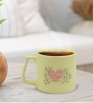 BK Gift Kişiye Özel İsimli Anneler Günü Tasarımlı Pastel Sarı Middle Kupa Bardak, Anneye Hediye, Anneler Günü Hediyesi-3