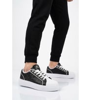Walkway Bej Bağcıklı Kalın Tabanlı Rahat Şık Unisex Casual Yürüyüş ve Spor Ayakkabı Sneaker 26201 G