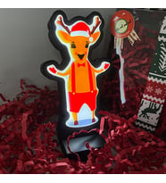 LEON IŞIK Xmas Yılbaşı Masaüstü Led Lamba/gece Lambası/usb’li Ve Uv Baskılı (leon—led Ile Neon Görünüm)
