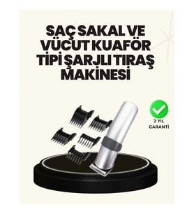 Mey İthalat® Şarjlı ve Kablosuz Tıraş Makinesi – Her Yerde Rahat Kullanım
